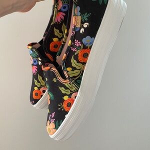 Triple deck Keds x Rifle Paper Co floral slip on sneaker